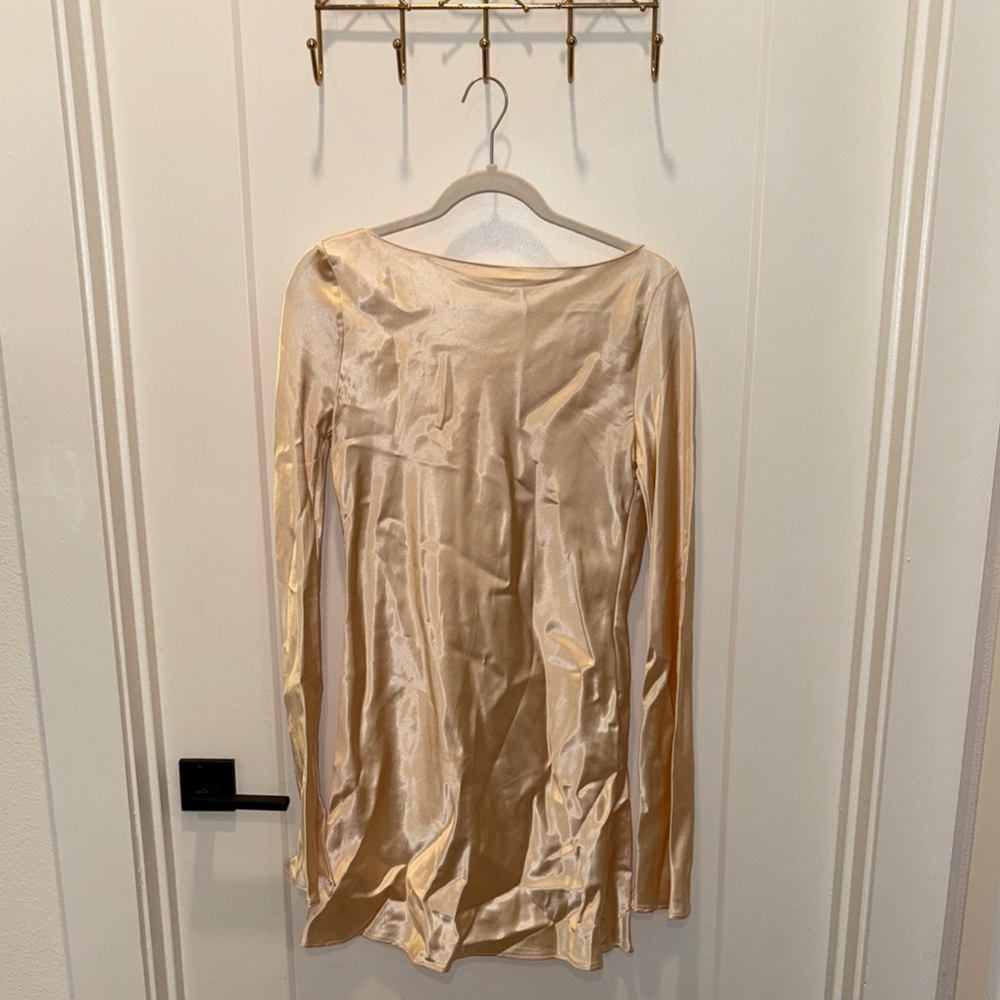 Zara Satin Cream Dress
